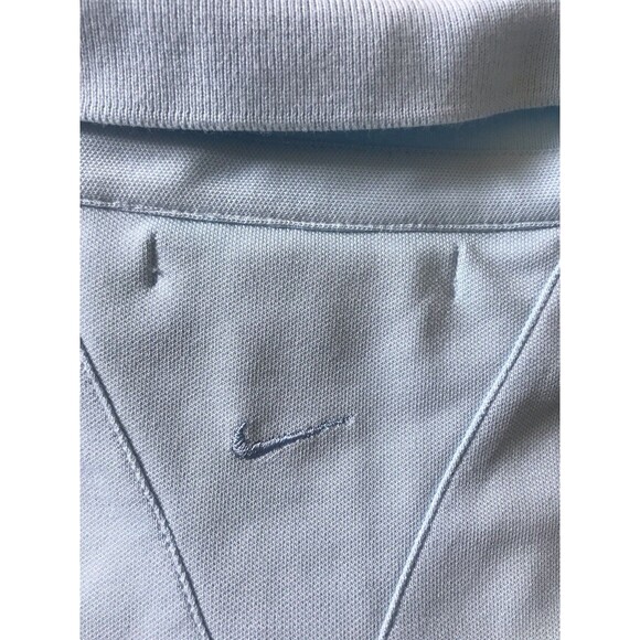 VTG Y2k Nike Golf Polo Tennis Blue Dri Fit S/S Shirt Women SZ Medium Preppy EUC - Picture 4 of 9